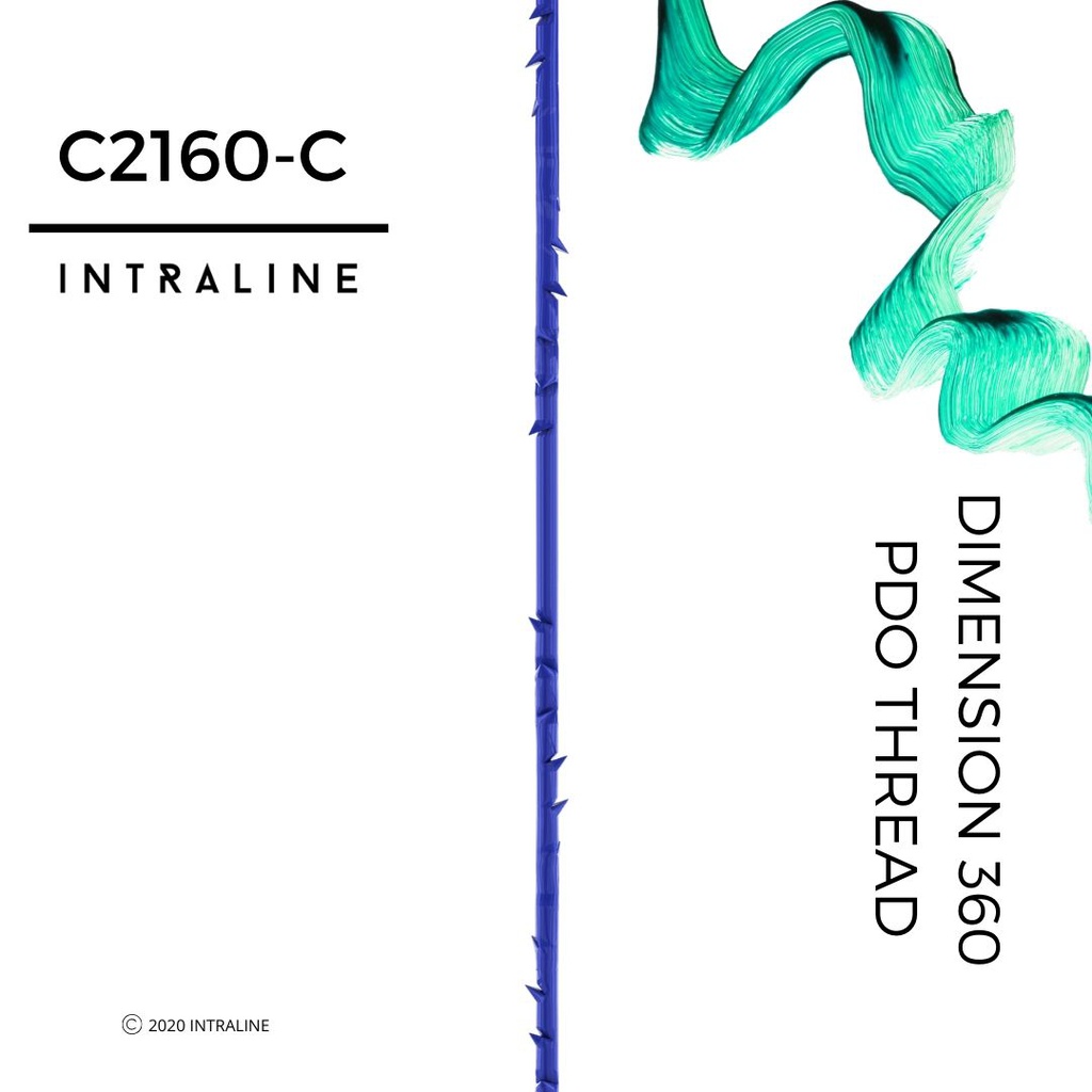 Intraline PDO Thread C2160-C - Dimension 360 W Cannula 21G 60/90mm 2-0 (20 pack)