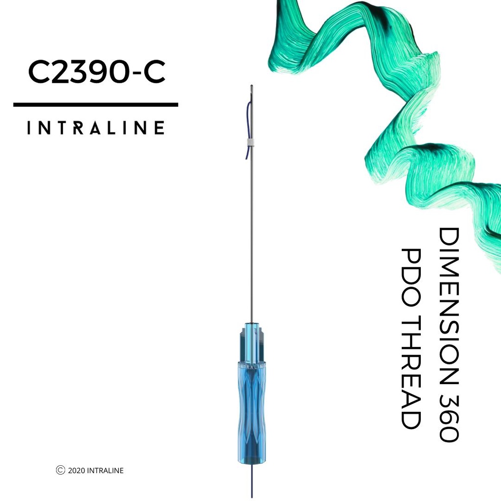 Intraline PDO Thread C2390-C - Dimension 360 W Cannula 23G 90/150mm 3-0 (20 pack)