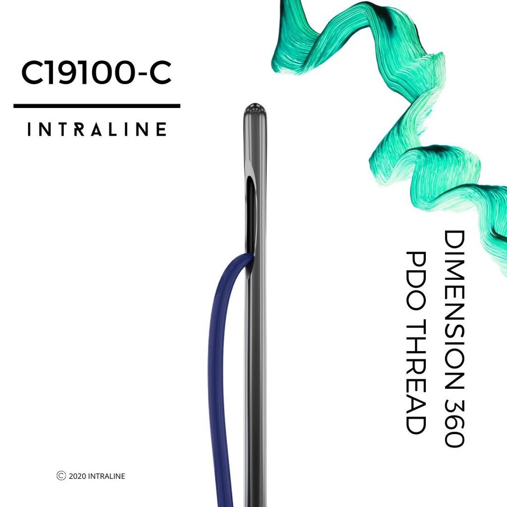 Intraline PDO Thread C19100-C - Dimension 360 W Cannula 19G 100/140mm 0-0 (20 pack)