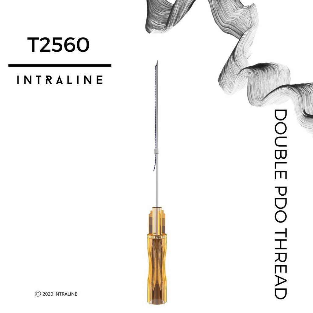 [T2560-20] Intraline PDO Thread T2560 - Double 25G 60/90mm 2x6-0 (20 pack)