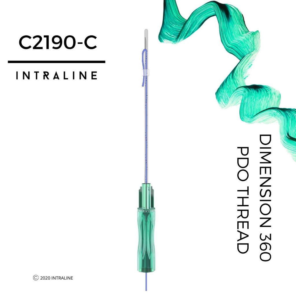 Intraline PDO Thread C2190-C - Dimension 360 W Cannula 21G 90/150mm 2-0 (10 pack)