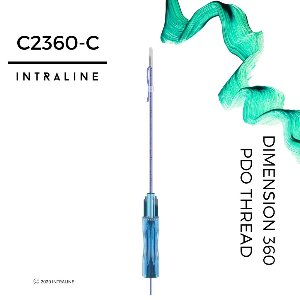 Intraline PDO Thread C2360-C - Dimension 360 W Cannula 23G 60/90mm 3-0 (20 pack)