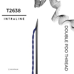 [T2638-20] Intraline PDO Thread T2638 - Double 26G 38/50mm 7-0,6-0 (20 pack)